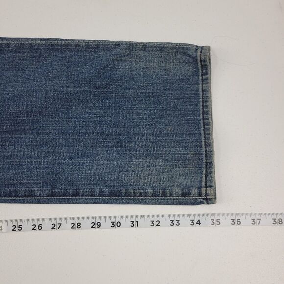 7 for all mankind carsen straight leg jeans 40x35 mens denim blue 3794 - Picture 7 of 12